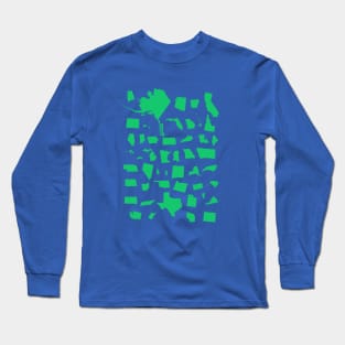 United Shapes of America in Green Long Sleeve T-Shirt